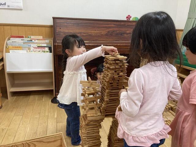 積み木のタワー(本園 年長)