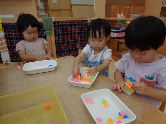 ブロックで遊びました（分園）