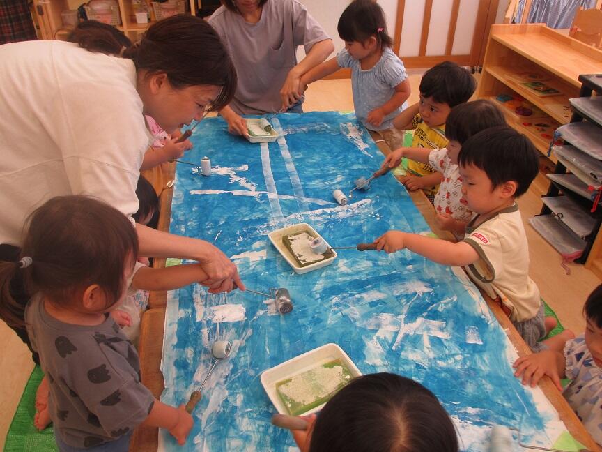 ローラー遊びをしました　（分園）