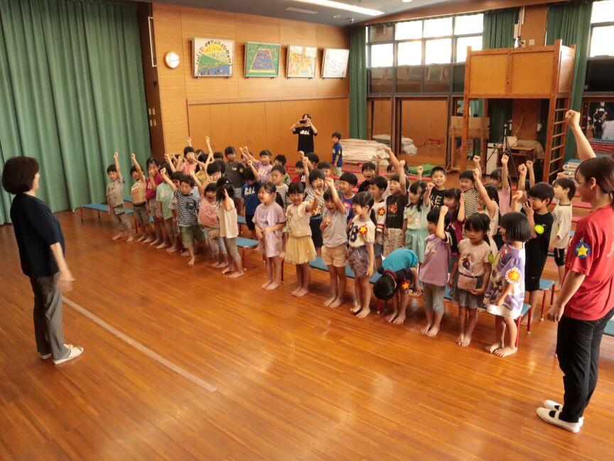 お泊り保育、始まりました！（本園　青組）